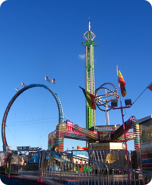 The Fireball, Super Shot, and Orbiter presented by Poor Jack Amusements 2011 // Photo by Megan Denney